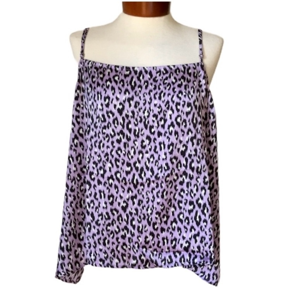 BP Purple and White Crop Camisole